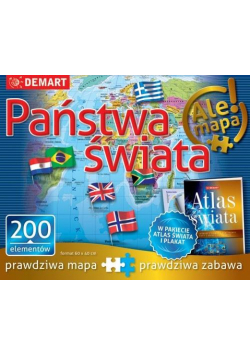 Puzzle: Państwa świata+atlas