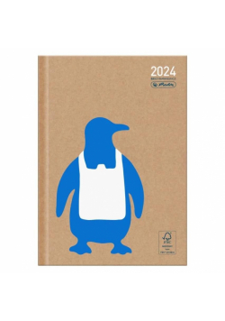 Kalendarz 2024 A5 dzienny Eco pingwin HERLITZ