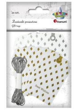 Zawieszki prezentowe 70x45mm mix 20szt