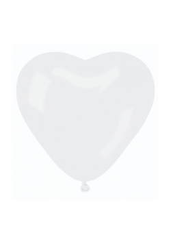 Balony CR17 pastelowe białe serca 50szt