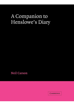 A Companion to Henslowe's Diary