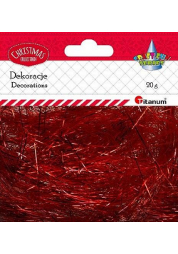 Włos anielski 20g czerwony metaliczny
