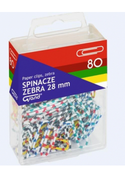 Spinacz R-28 zebra 80szt GRAND