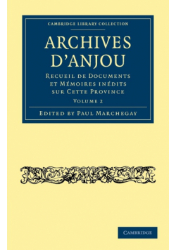 Archives D'Anjou - Volume 2