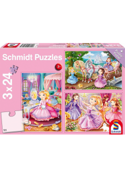 Puzzle 3x24 Księżniczki G3