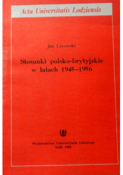 Stosunki polsko brytyjskie w latach 1945 1956
