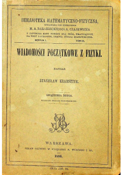 Wiadomości początkowe z fizyki 1886 r.