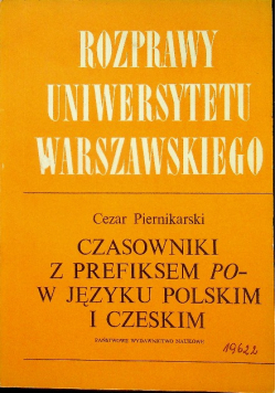 Czasowniki z prefiksem po- w języku polskim i czeskim