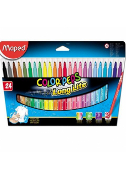 Flamastry Colorpeps trójkątne 24 kolory MAPED