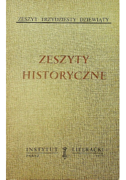 Zeszyty historyczne zeszyt 37