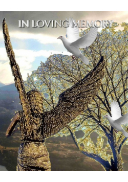 Angel White Doves New Zealand  stunning landscape  Remberance  Funeral  Blank page guest book