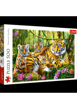 Puzzle 500 Rodzina tygrysów TREFL