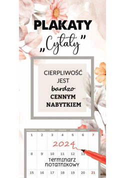 Kalendarz 2024 notatnikowy Plakaty - Cytaty