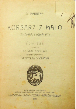 Korsarz z Malo 1922 r.
