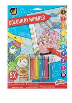 Kolorowanie po numerach 5 arkuszy