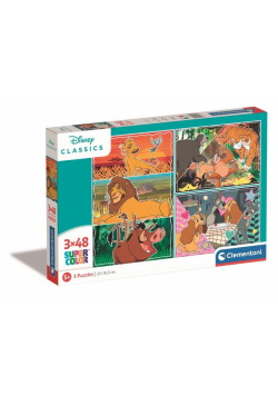 Puzzle 3x48 Super Kolor Disney Animals