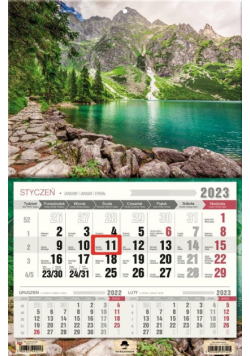 Kalendarz 2023 trójdzielny jednodzielny Tatry