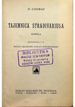 Tajemnica stradivariusa / Trzewiczek / Wśród puszcz i śniegów Alaski / Strach ok 1926 r