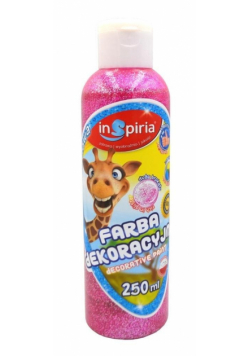 Farba dekoracyjna brokat różowa 250ml
