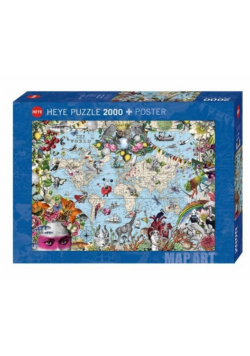 Puzzle 2000 Dziwny świat (Puzzle+plakat)