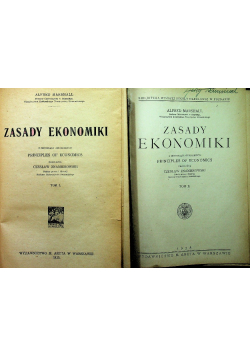 Zasady ekonomiki Tom 1 i 2 ok 1928 r.