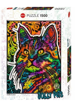 Puzzle 1500 Jolly Pets, Kolorowy kot, Dean Russo