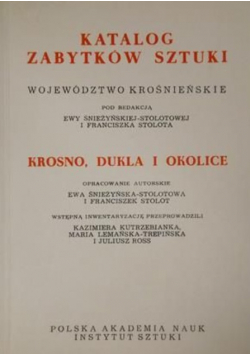 Katalog zabytków sztuki województwo krośnieńskie