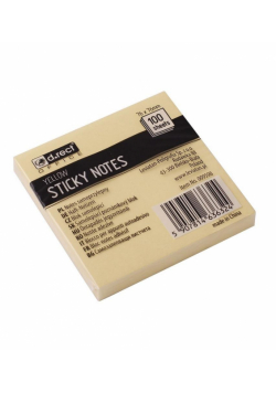 Notes samoprzylepny 76x76mm żółty D.RECT