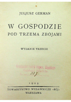W gospodzie pod trzema zbójami 1929 r.