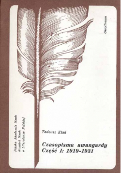 Czasopisma awangardy Część 1 1919-1931