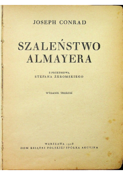 Szaleństwo Almayera 1928 r.