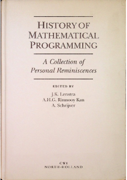History of mathematical programming lenstra