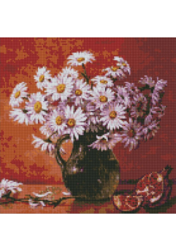 Diamentowa Mozaika - Bukiet stokrotek40x40
