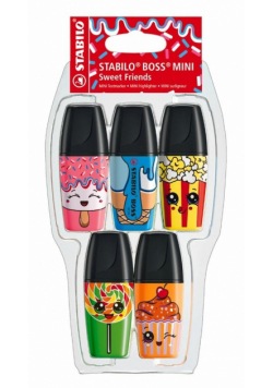 Zakreślacz Boss Mini Sweet Friends 5 kol STABILO