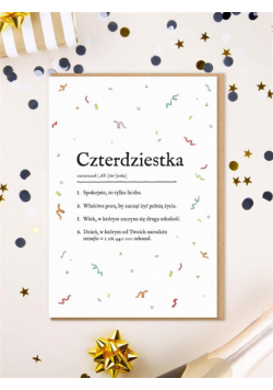 Karnet Urodziny - czterdziestka
