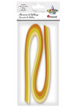 Paski do quillingu 6mm żółte 120szt