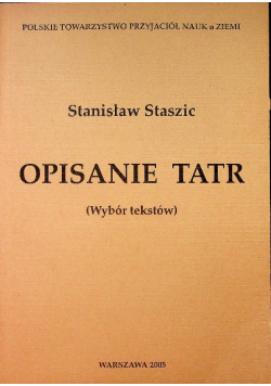Opisanie Tatr