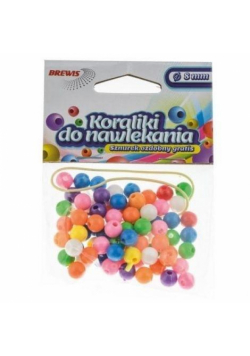 Koraliki do nawlekania multikolor+ sznurek 8mm 16g