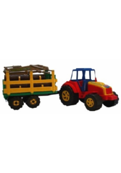 Traktor tytan z drewnem