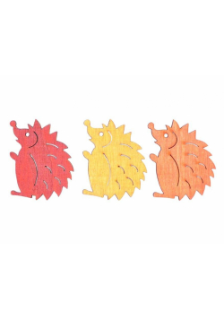 Jeż dekoracja drewniana 4cm 12szt