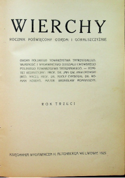 Wierchy Rok trzeci 1925 r.