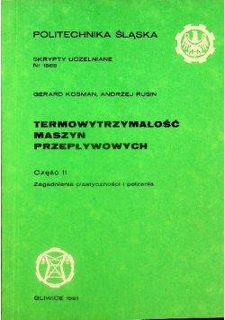 Termowytrzymałość maszyn przepływowych