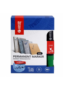 Marker permanentny 3mm zielony (10szt) MemoBe