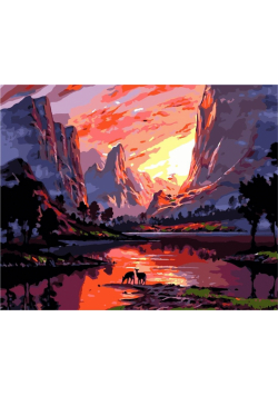 Malowanie po numerach - Sawanna 40x50cm
