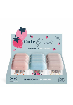 Temperówka podwójna z poj. Cute Girl (12szt)