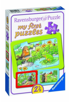 Puzzle 3x6 Małe zwierzęta