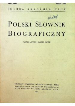 Polski Słownik Biograficzny Tom XXIX / 3 Zeszyt 122