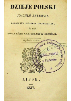 Dzieje Polski 1837 r.