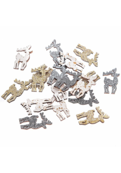 Drewniane jelonki samoprzylepne 2,1x3,8cm 18szt