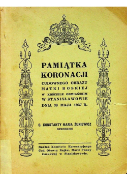 Pamiątka koronacji cudownego obrazu Matki Boskiej 1937 r.